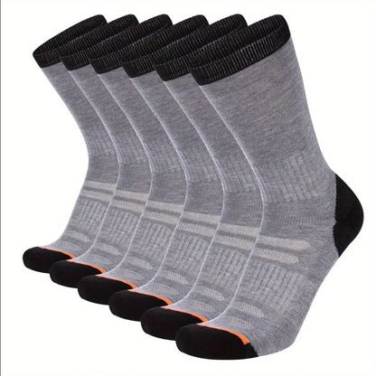 5 Pairs Of Men's Socks, Autumn And Winter Vintage Athletic Style