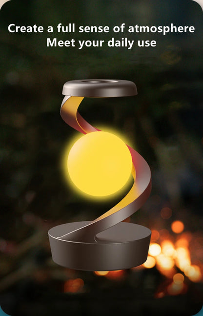 Rotating Color Changing Floating Table lamp, with 15W Mobile Phone Wireless Charger