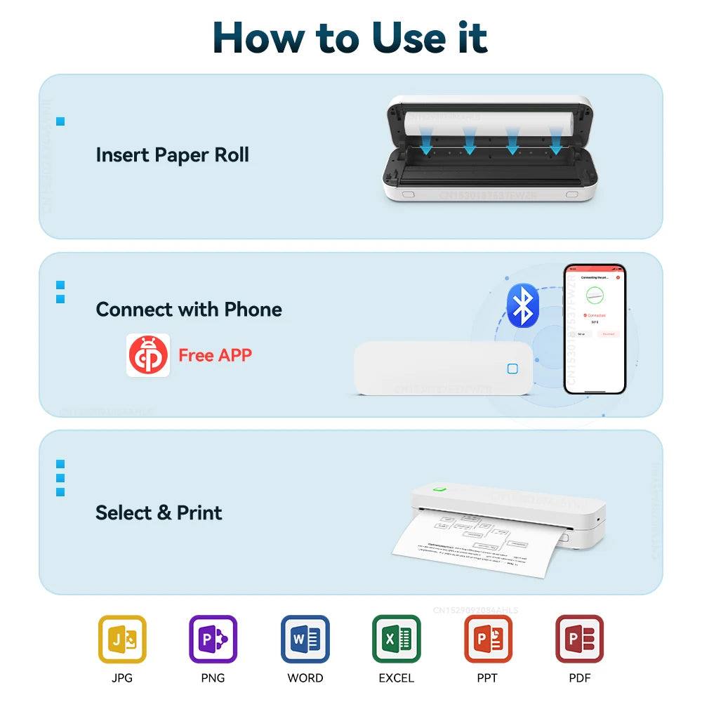 Portable A4 Thermal Printer