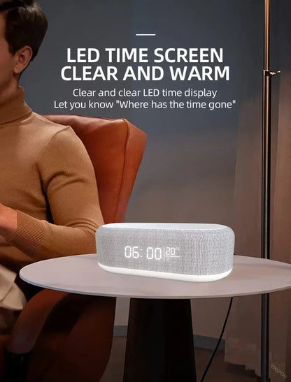 Alarm Clock with 15W Wireless Charging Pad