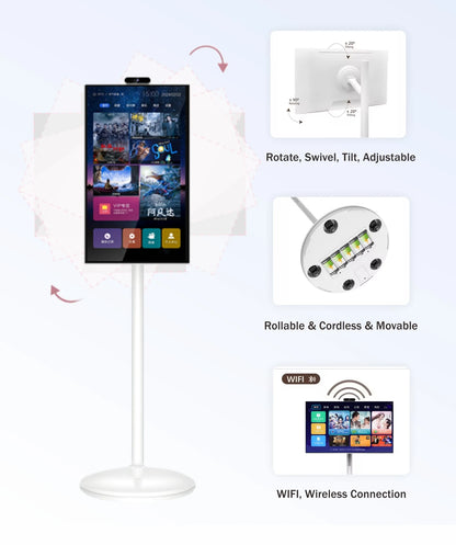 21.5 inch portable wireless smart screen  tv stand