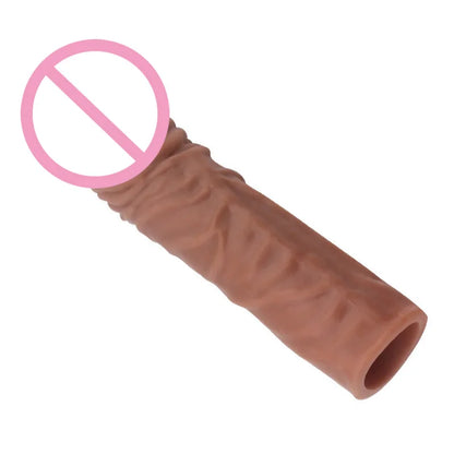 Penis Extension Ring Sleeve Condoms / Reusable Penis Enlargement