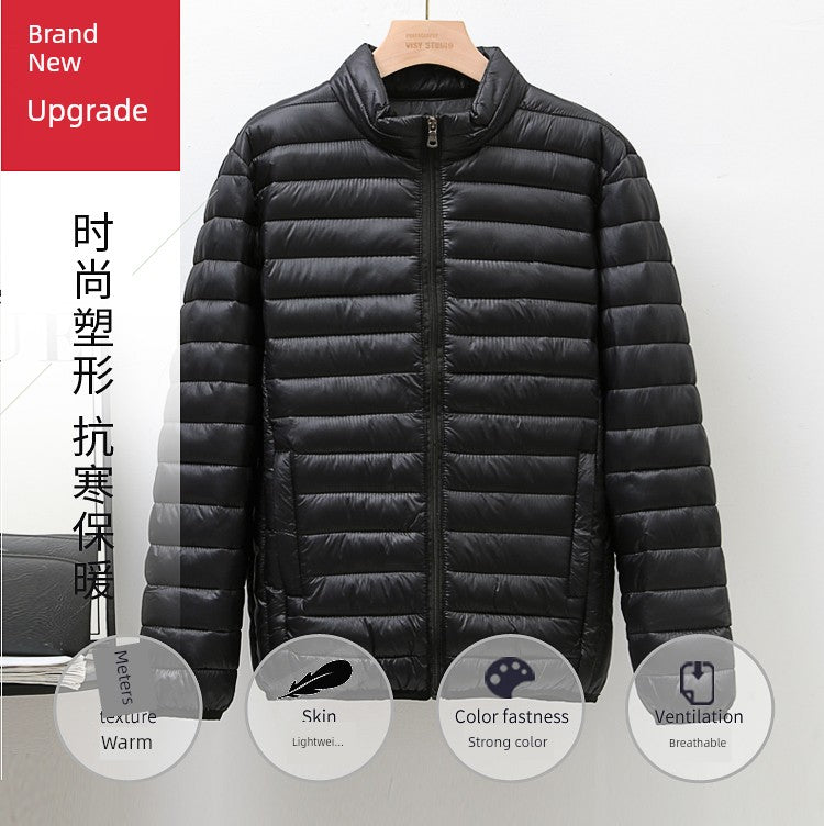 Lightweight down jacket with hood