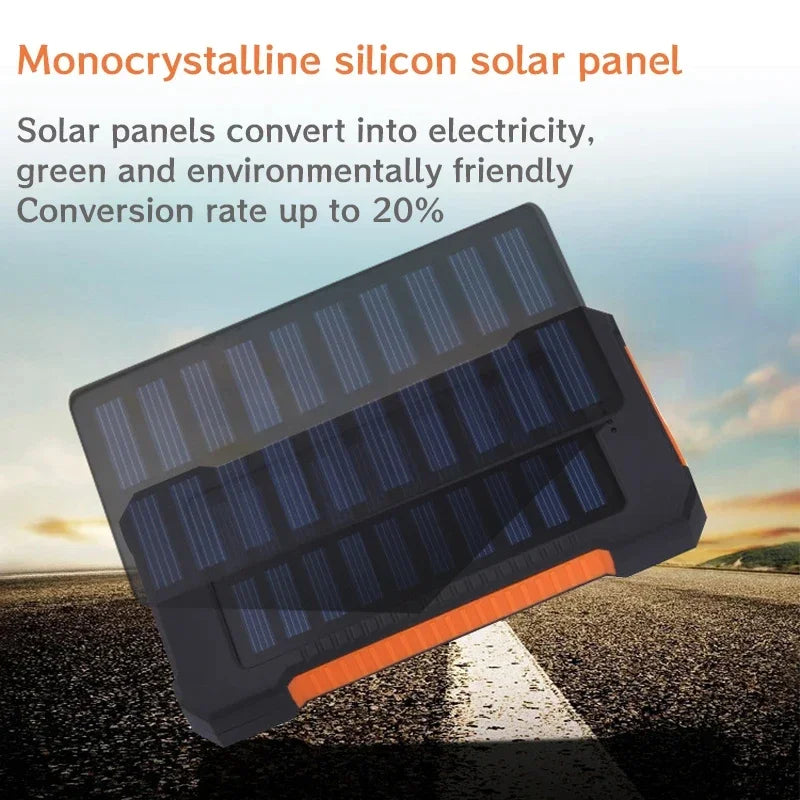 Portable Solar Powered Battery Charger / Power-bank 200000mah