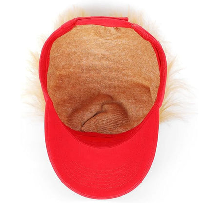 Trump 2024 Synthetic  Hair,Make America Great Again Wig Hat Embroidered Ultra Adjustable MAGA Baseball Cap