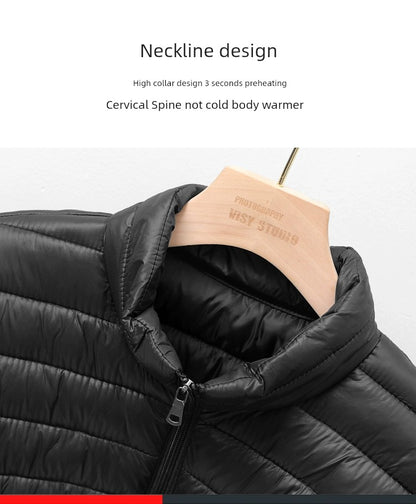 Lightweight down jacket with hood