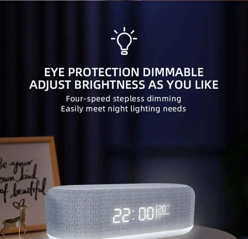 Alarm Clock with 15W Wireless Charging Pad