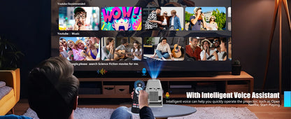 Magcubic Netflix Officially Licensed Android  Mini Projector With 1080P 500ANSI Dual WiFi BT5.2 Voice