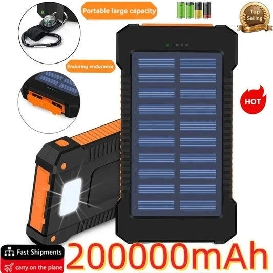 Portable Solar Powered Battery Charger / Power-bank 200000mah