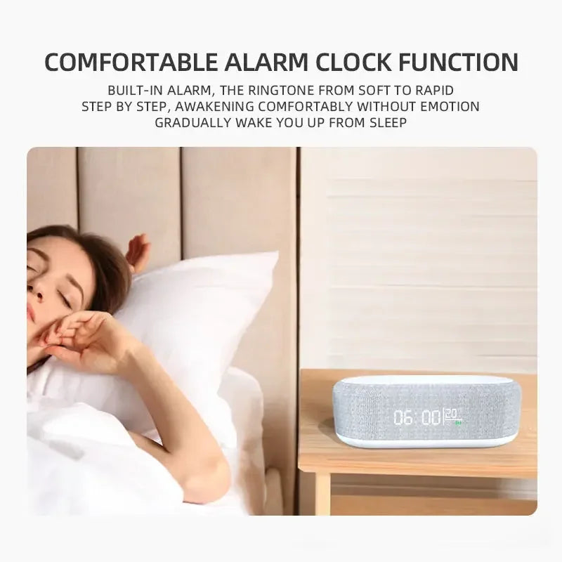 Alarm Clock with 15W Wireless Charging Pad