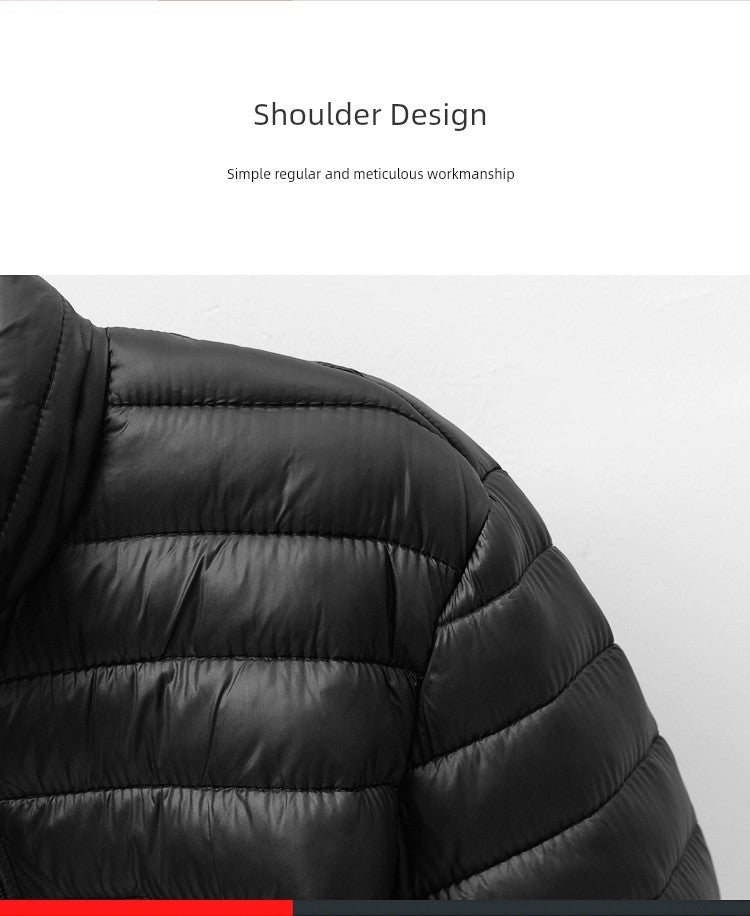 Lightweight down jacket with hood