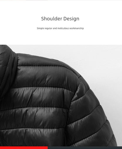 Lightweight down jacket with hood