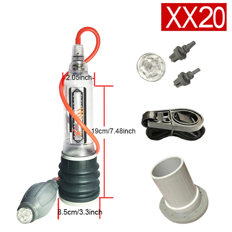 Male Penis Pump Water Vacuum Pump For Men Penis Enlargement Pump Dick Extender Cock Exercises Pump Glans Trainer Adults Sex Toys